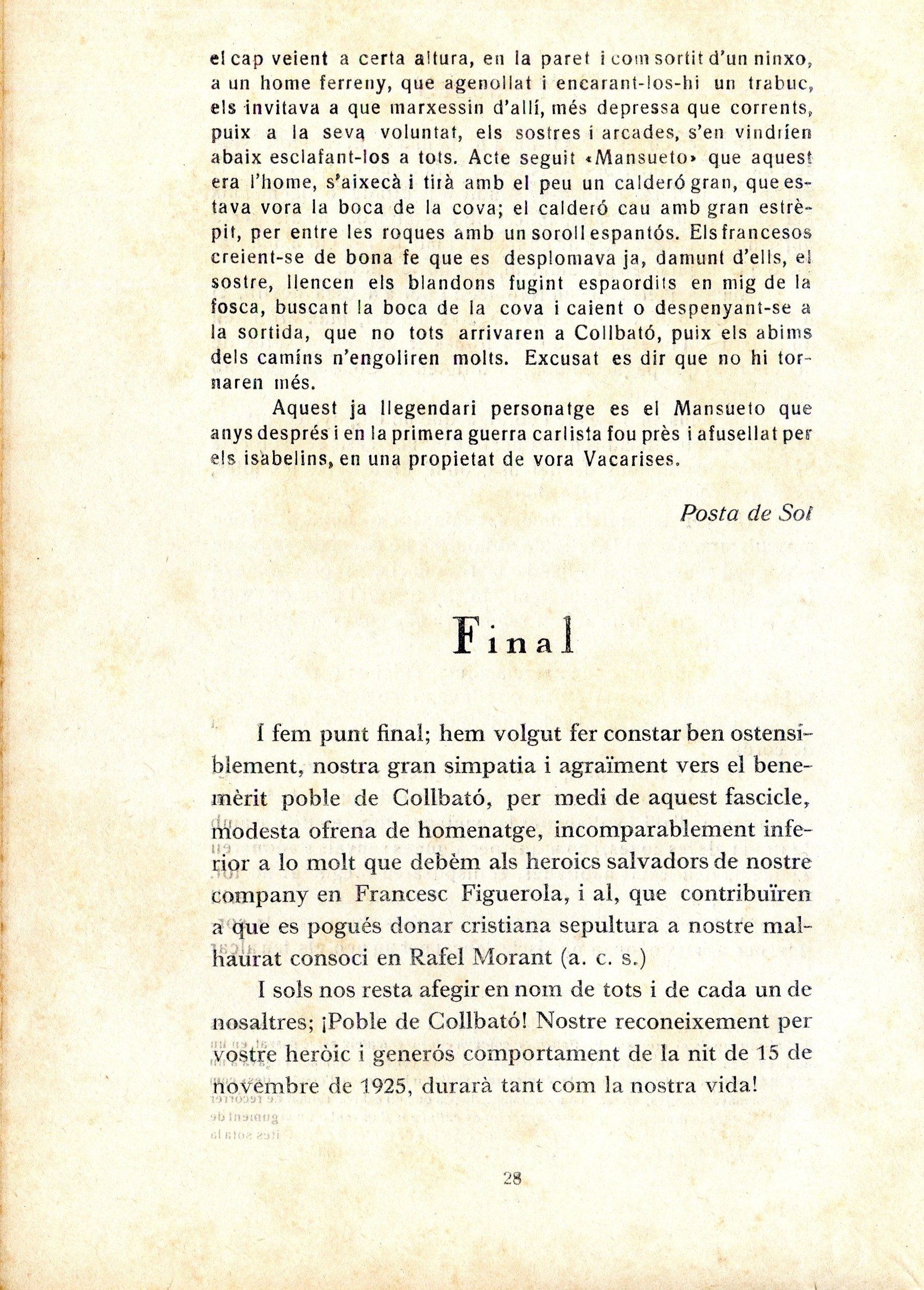 [Collbató : En commemoració de son heròic comportament en la tràgic data del 15 de novembre de 1925] - Miniatura 6